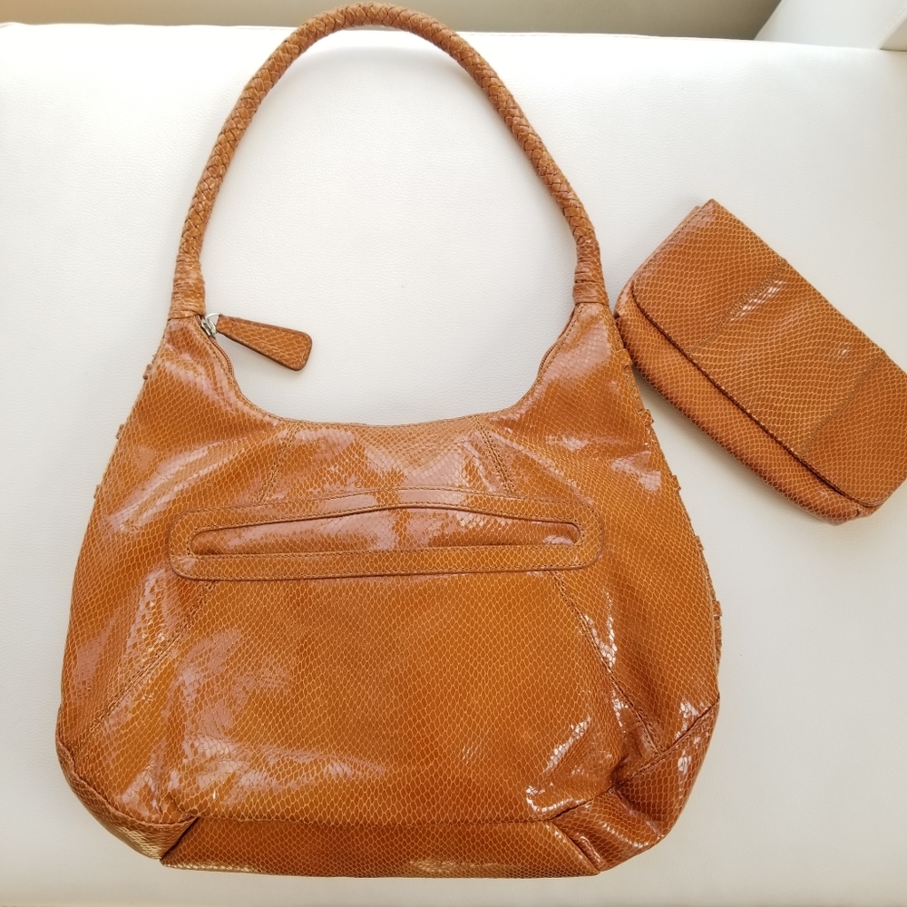 Chi by Carlos Falchi hobo bag with clutch